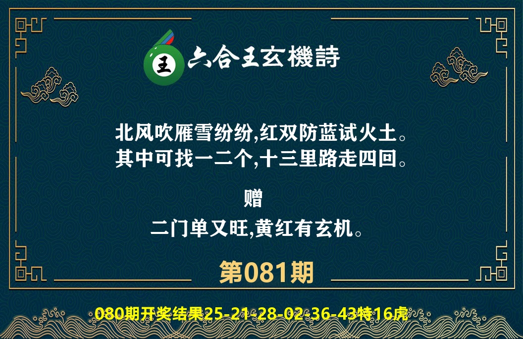 六合王玄机诗 第81期