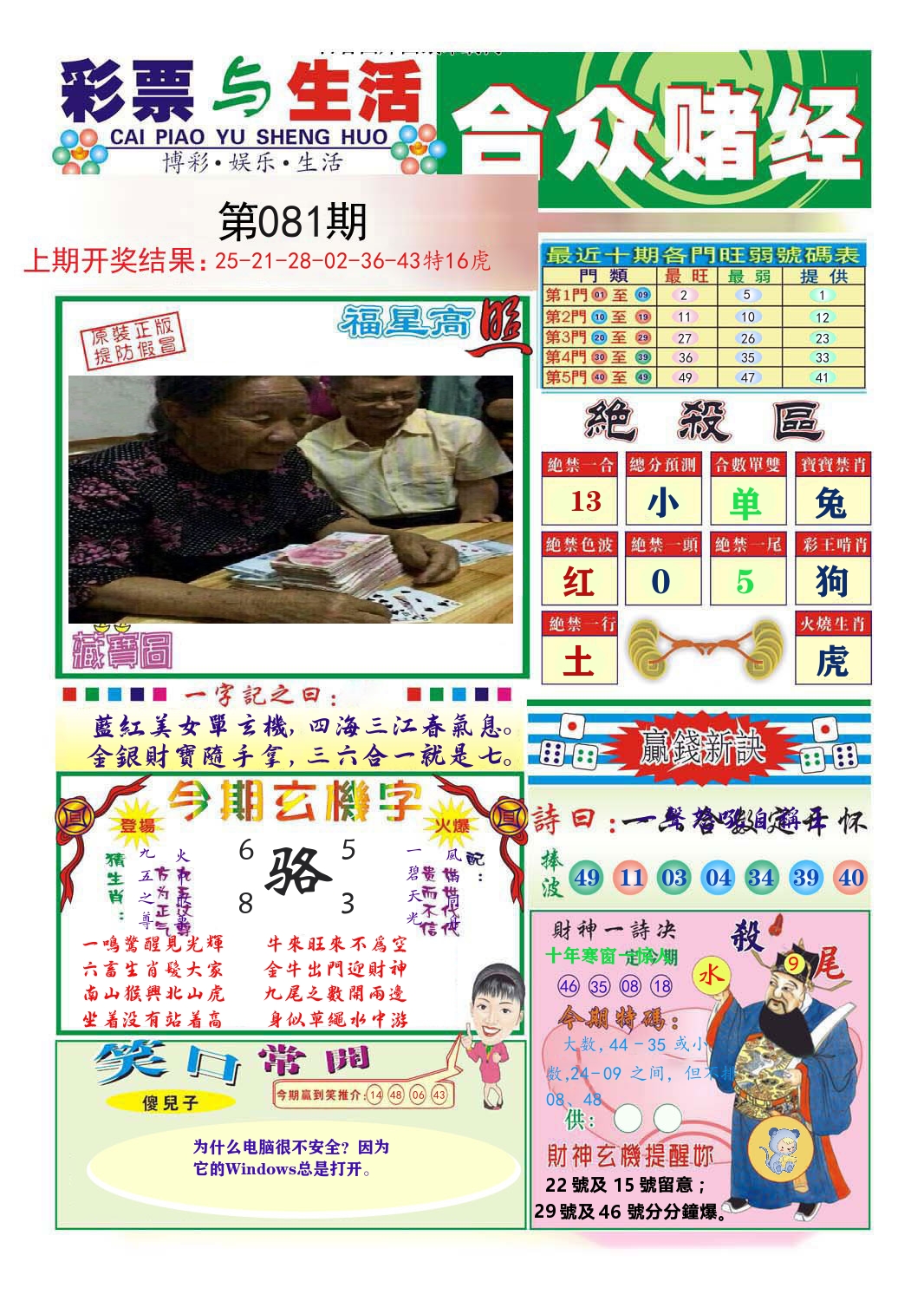 合众赌经 第81期