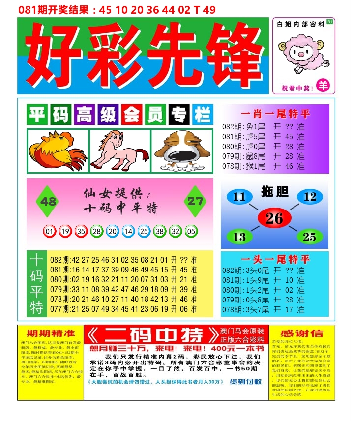 好彩先锋D 第82期