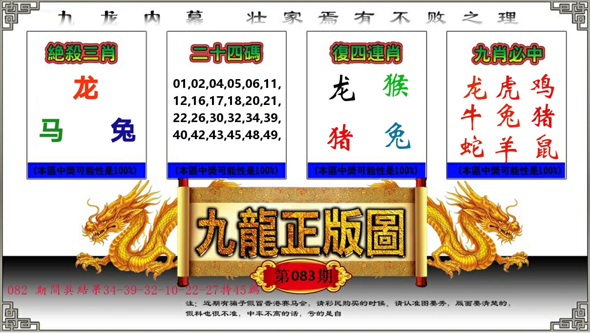 九龙正版图 第83期