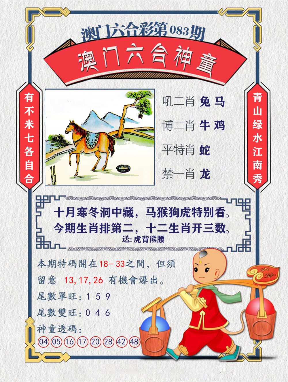 六合神童 第83期