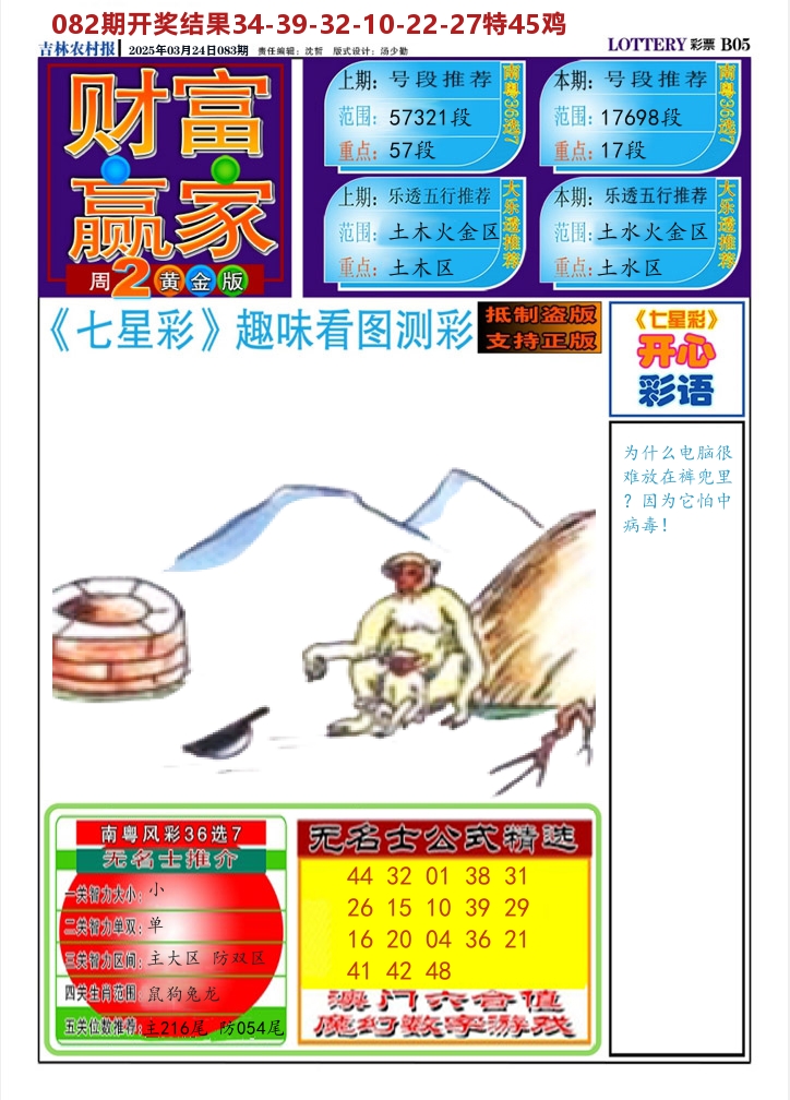 七星彩图A 第83期