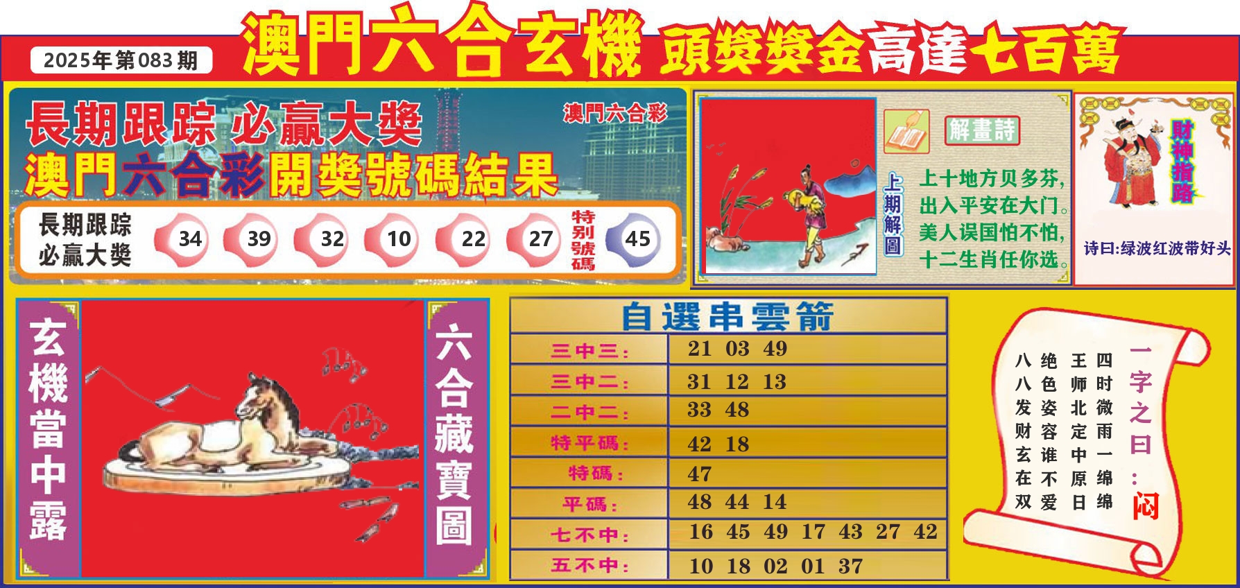 七星彩图C 第83期