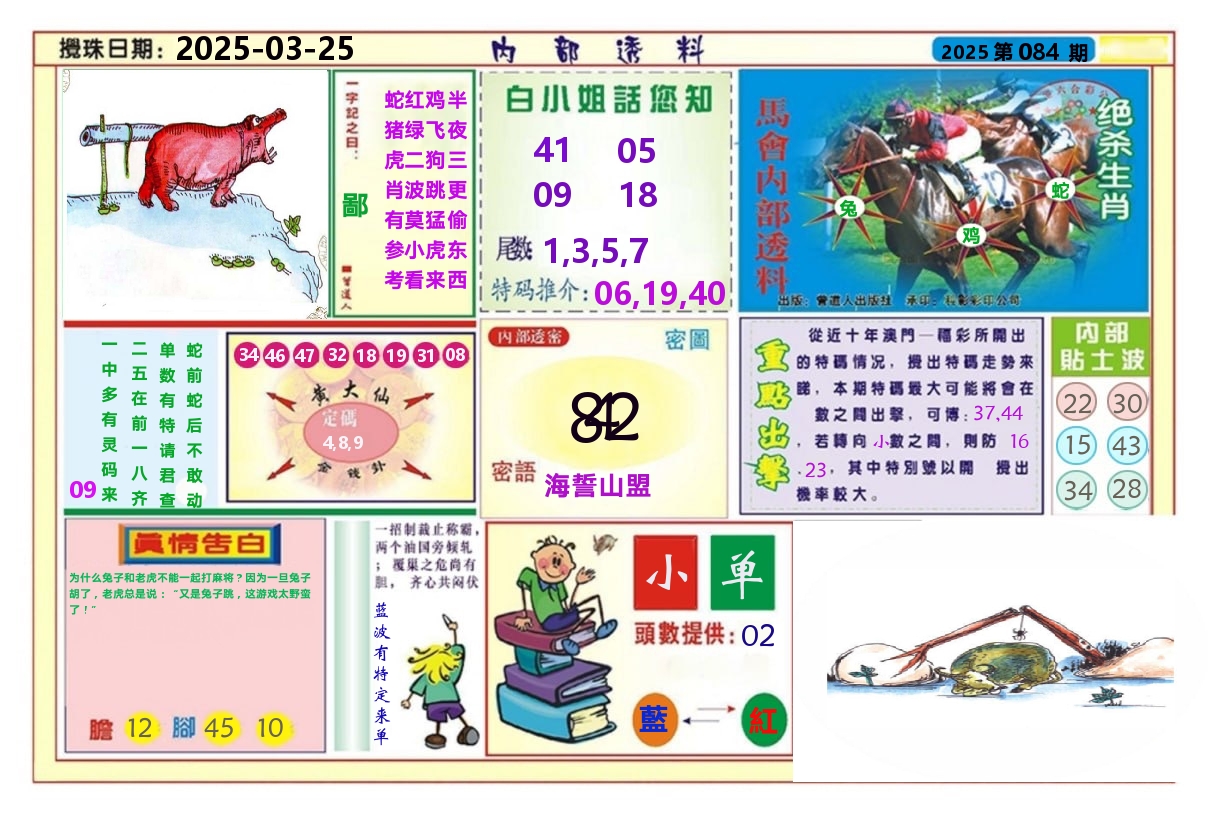 澳门内部透料A 第84期