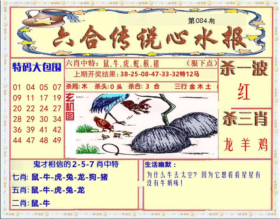 六合传说心水报 第84期