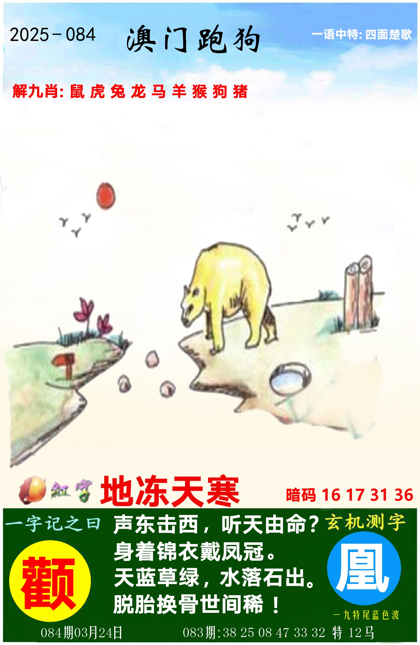 澳门跑狗图 第84期
