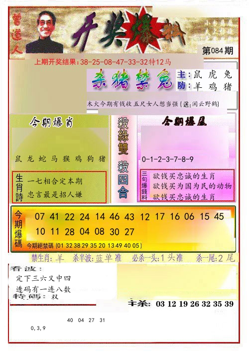 开奖爆料 第84期