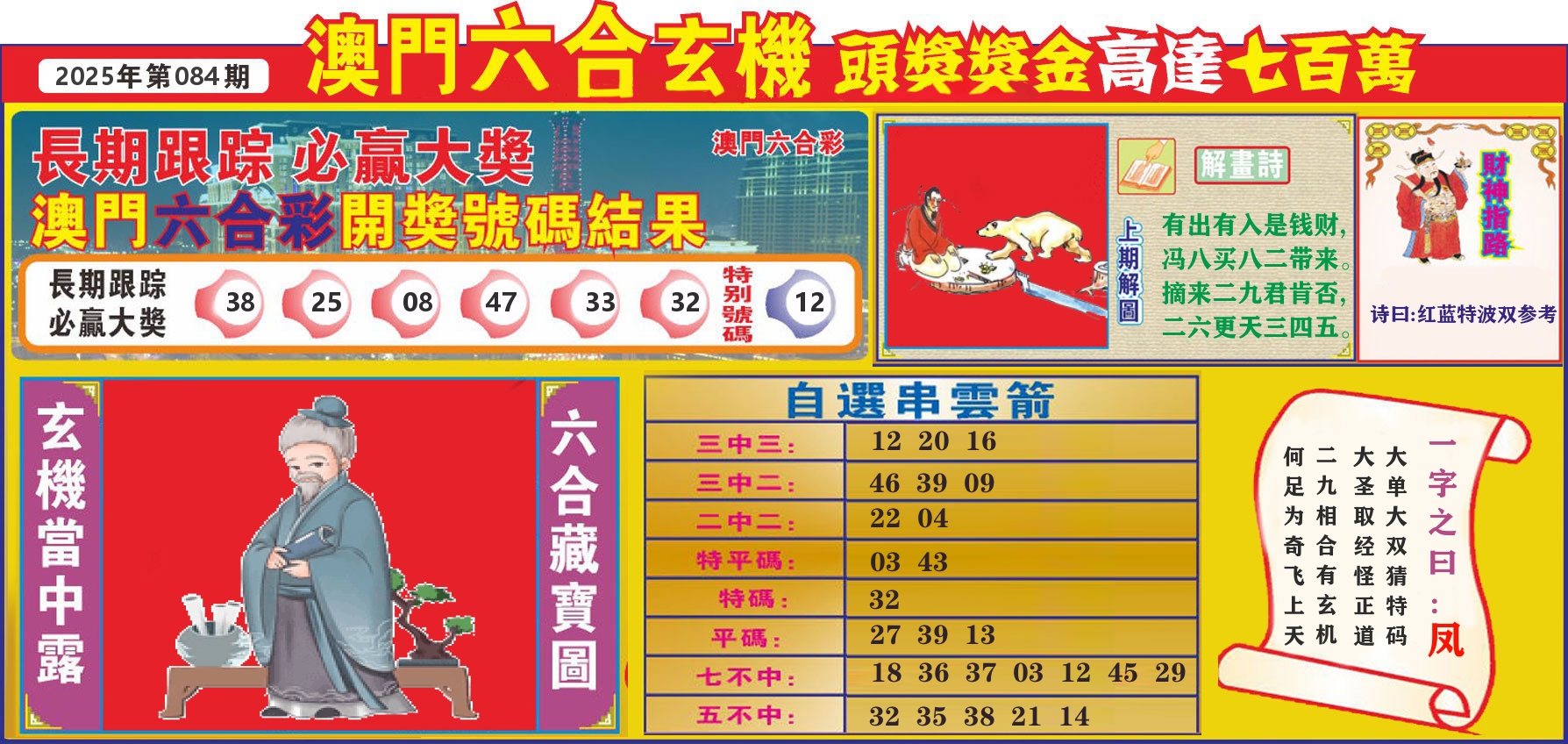 七星彩图C 第84期