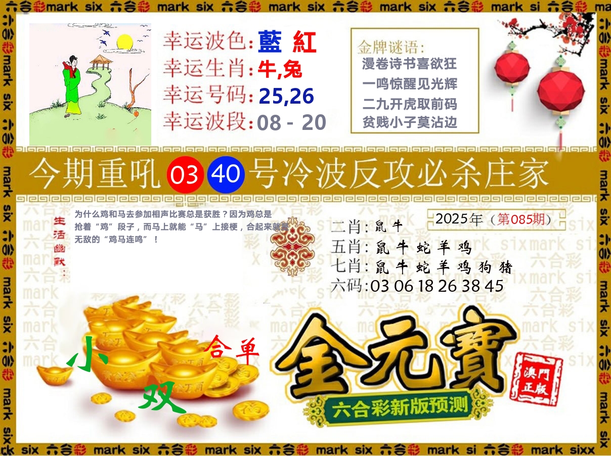 金元宝 第85期