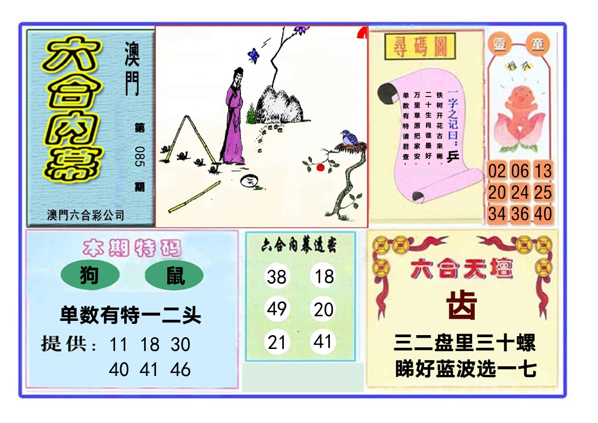 六合内幕 第85期