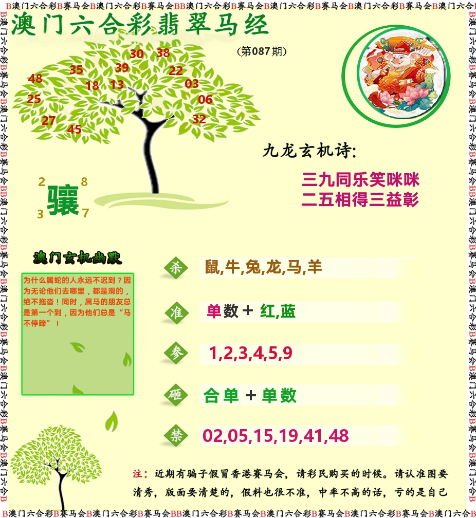 翡翠马经 第87期