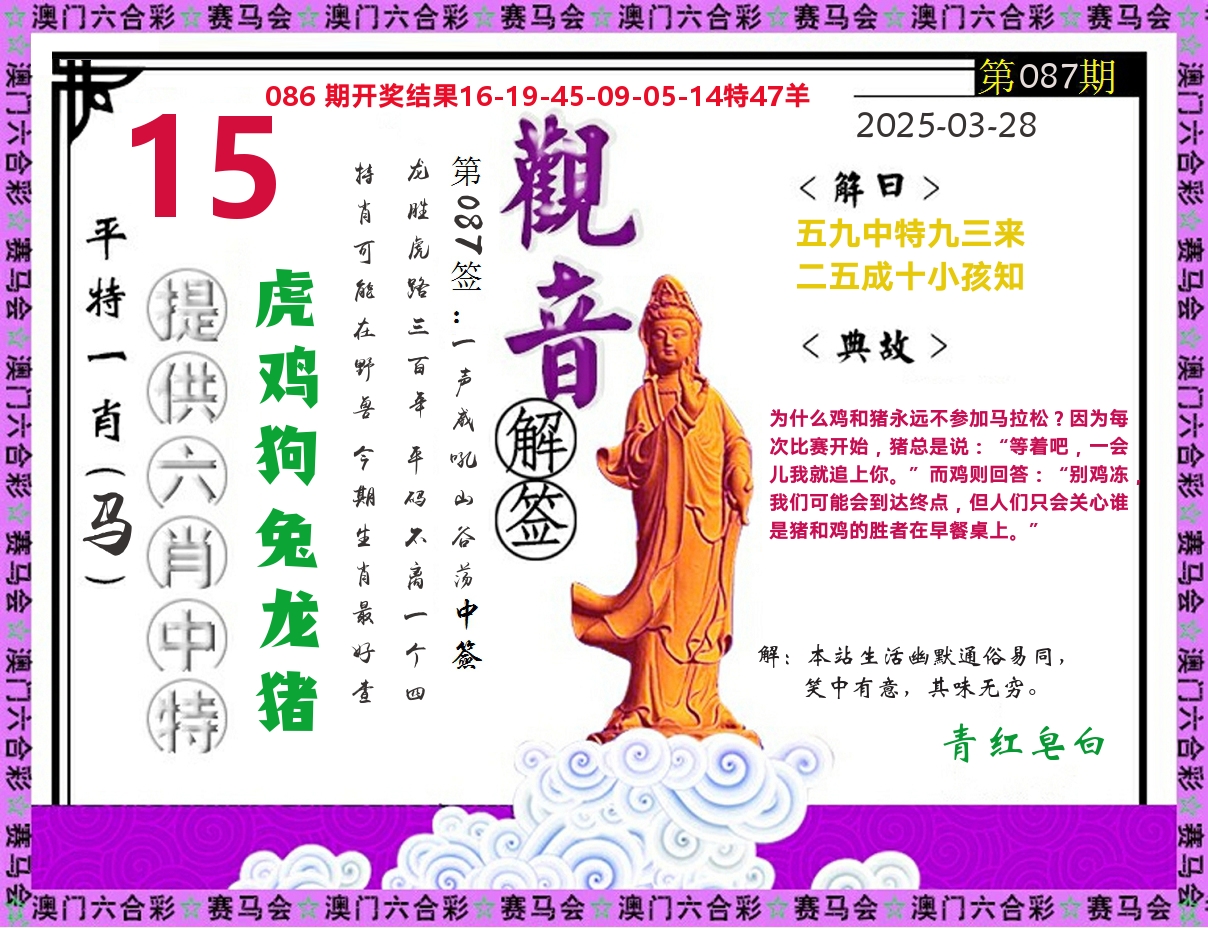 观音解签 第87期