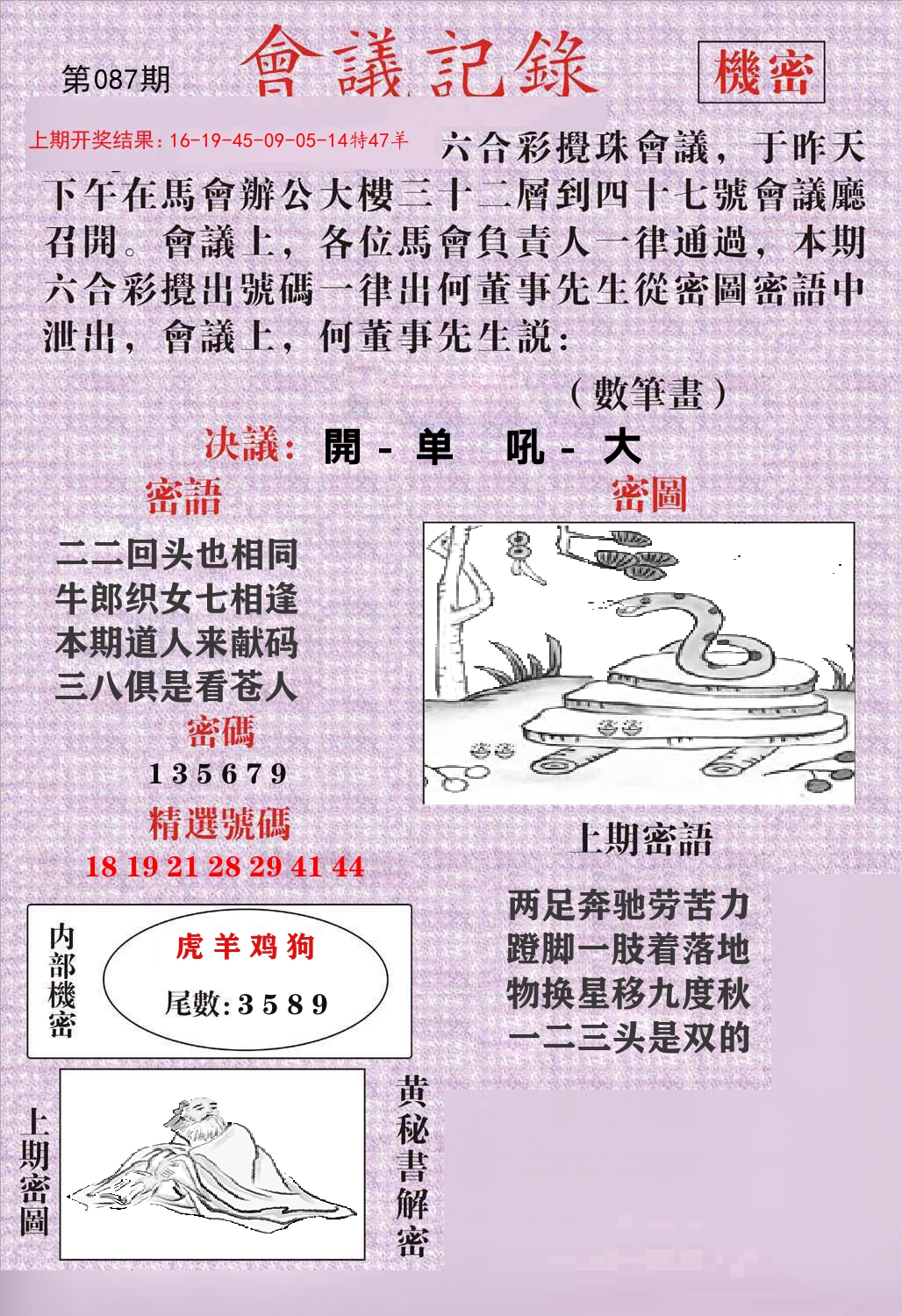 会议记录 第87期