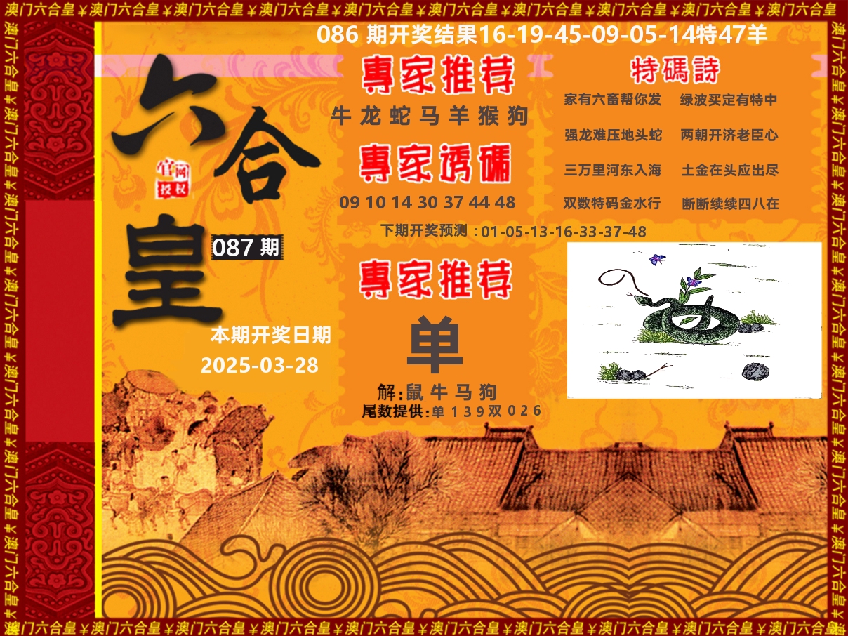 六合皇系列 第87期