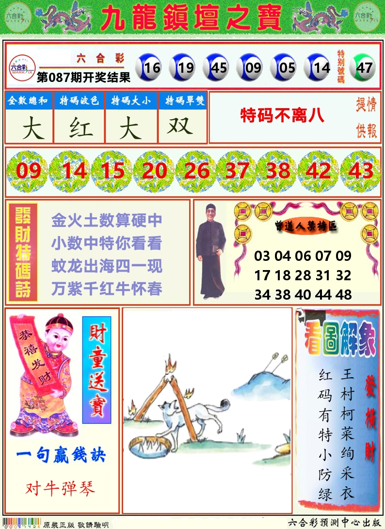 挂牌解特码A 第87期