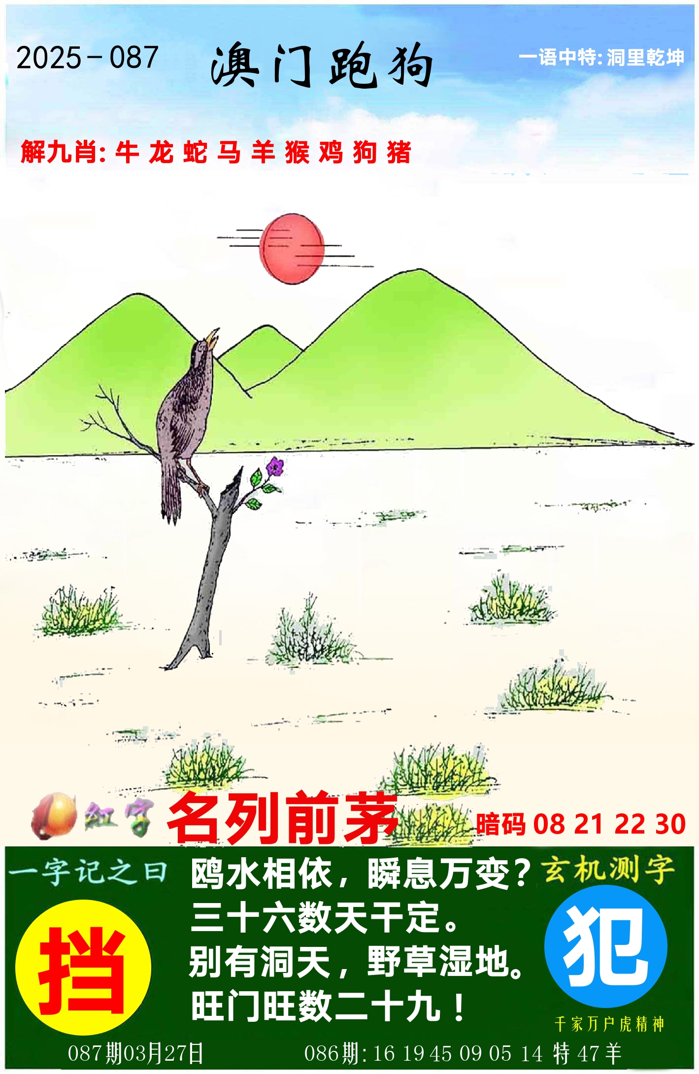 澳门跑狗图 第87期