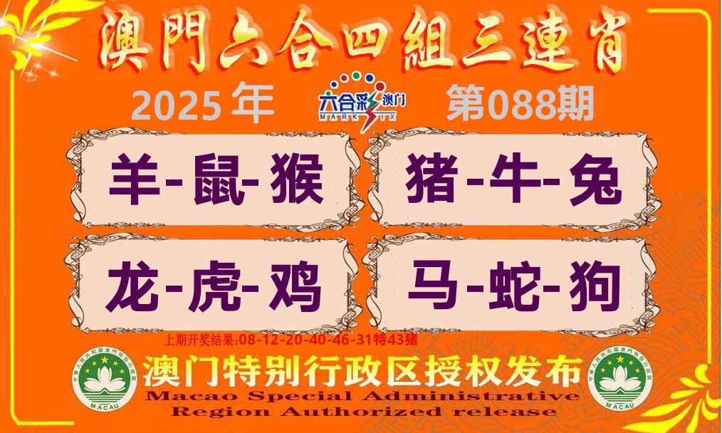 六合三连肖 第88期