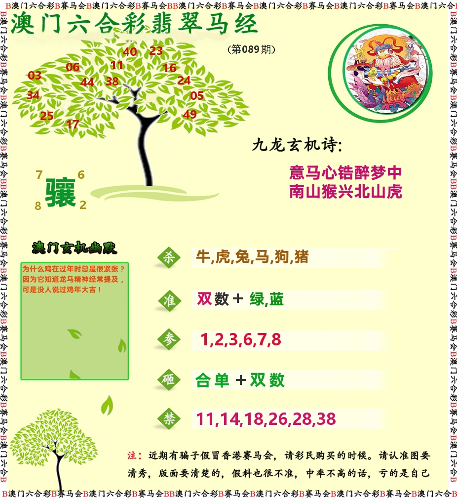 翡翠马经 第89期