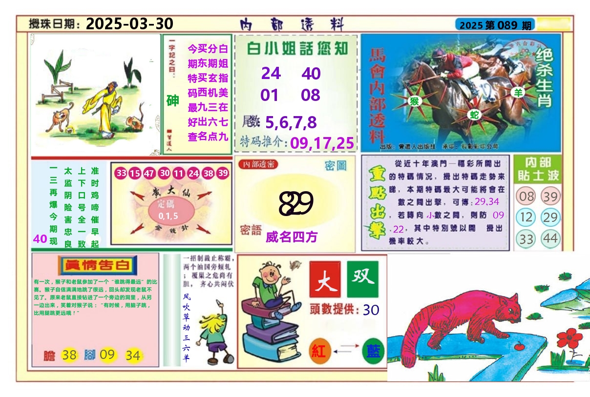 澳门内部透料A 第89期