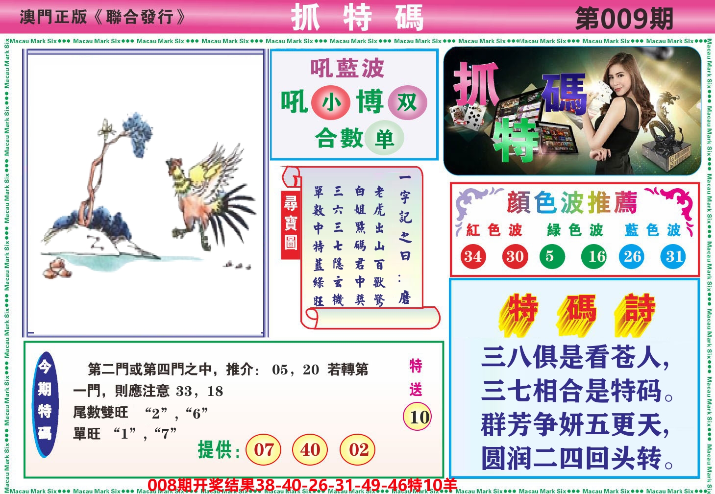澳门抓特码A 第9期