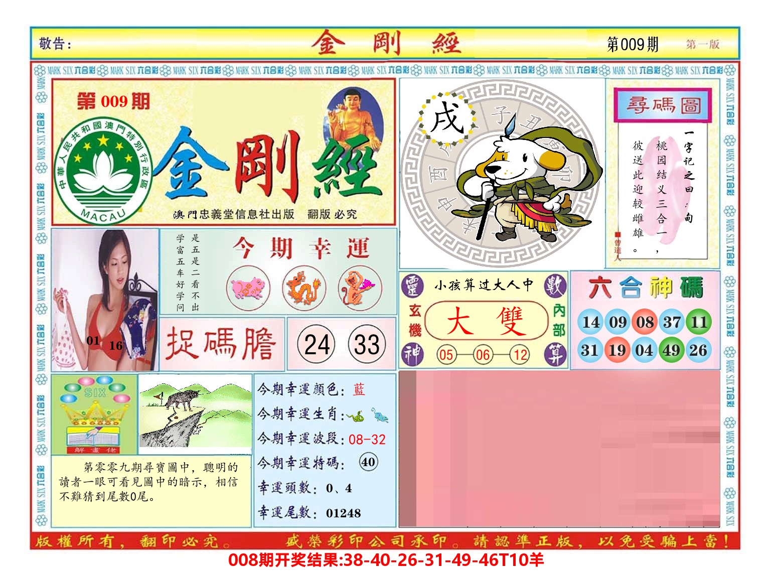 澳门金刚经 第9期