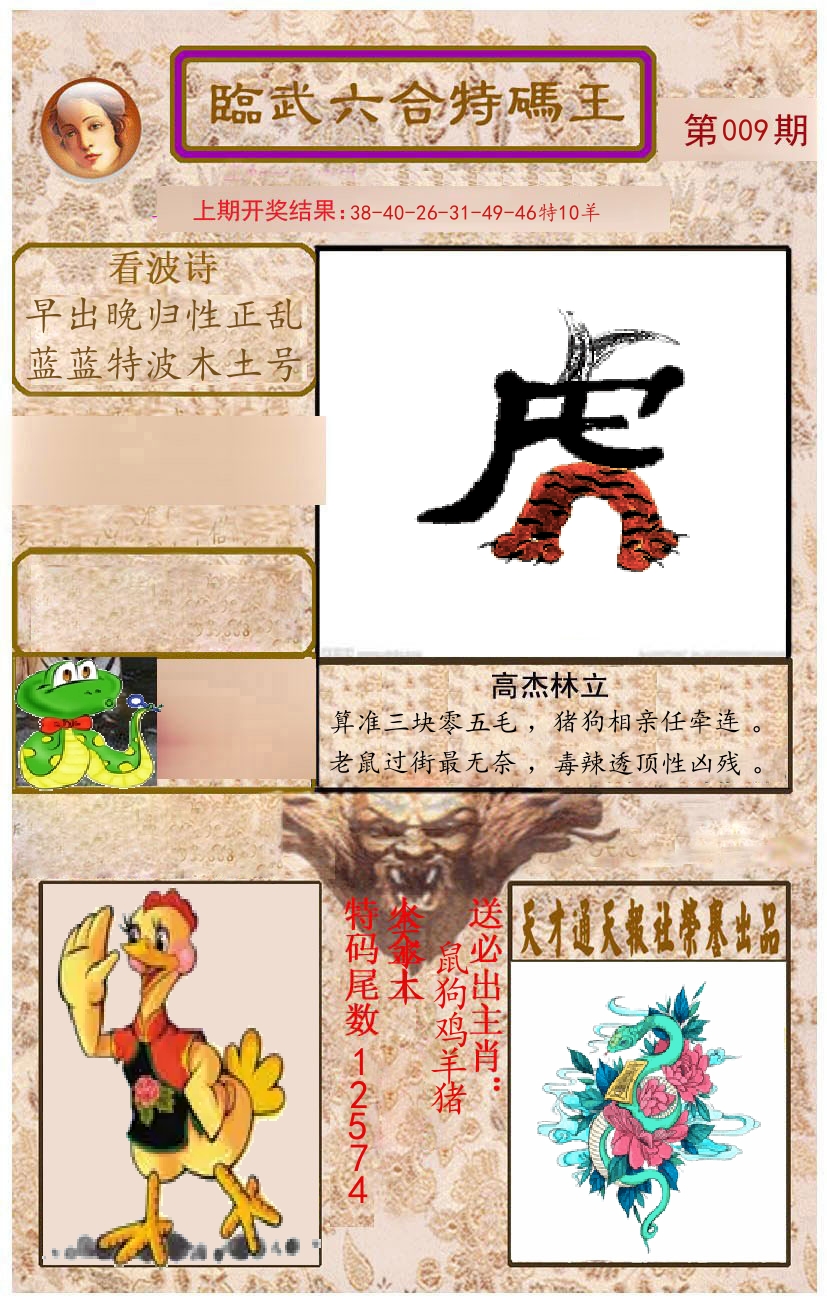 臨武六合特码王 第9期