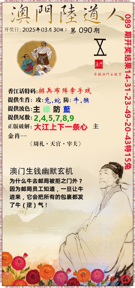 澳门陆道人 第90期