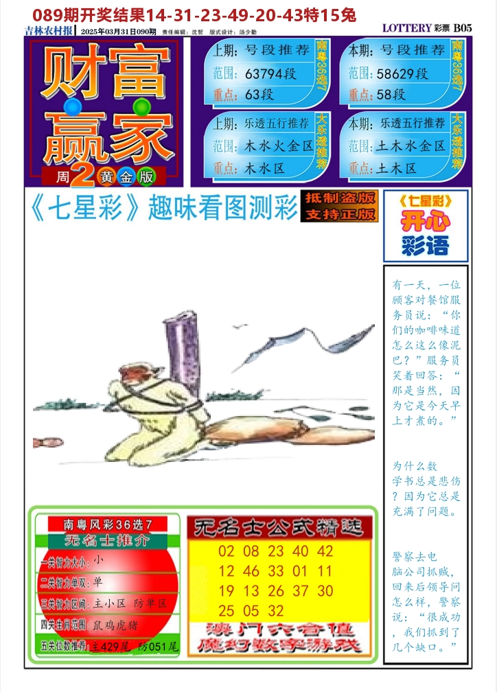 七星彩图A 第90期
