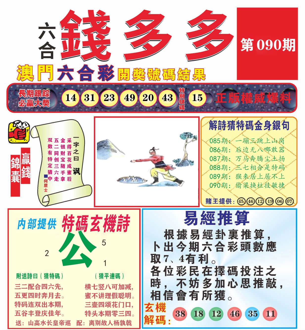 澳门钱多多B 第90期
