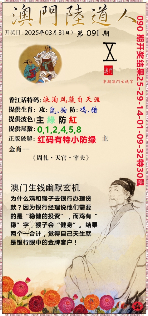 澳门陆道人 第91期