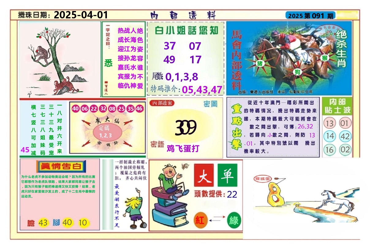澳门内部透料A 第91期