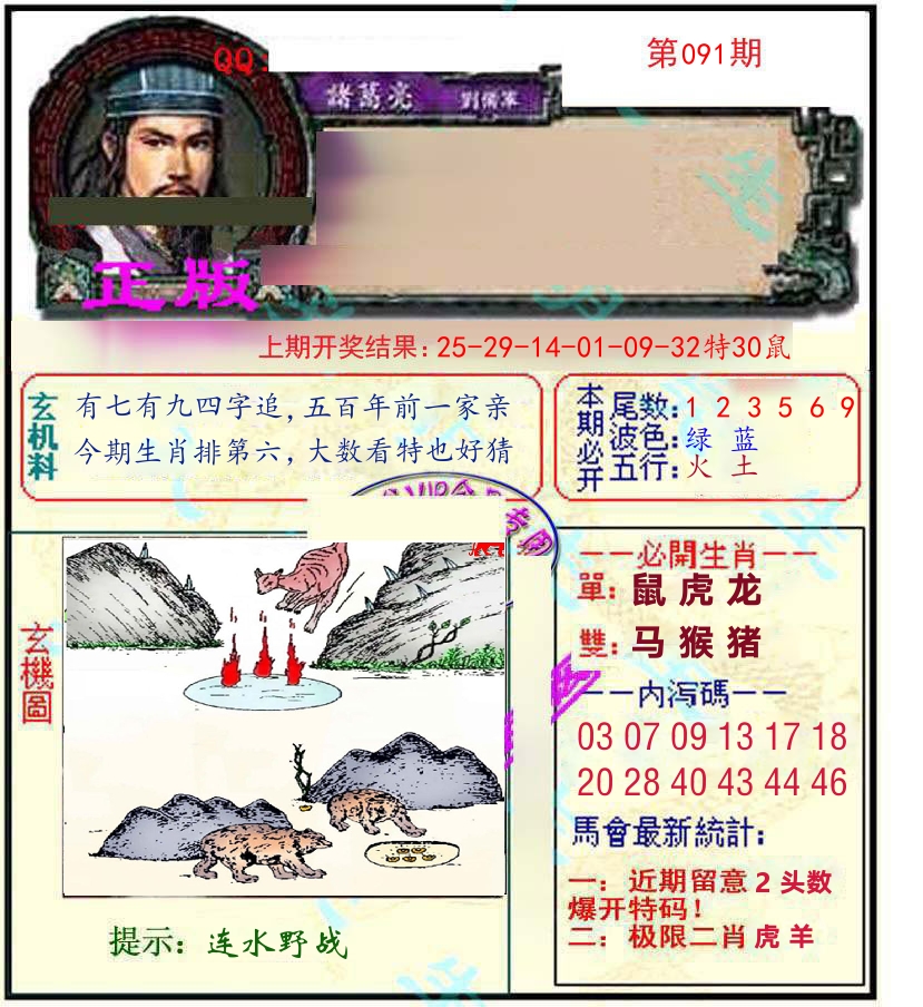 诸葛亮玄机 第91期