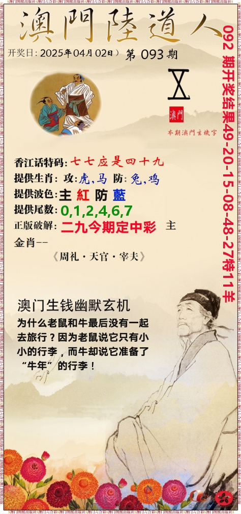 澳门陆道人 第93期