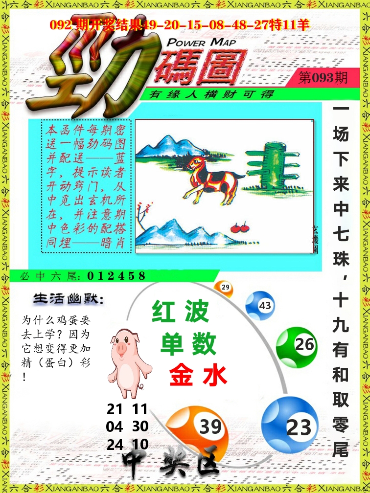 劲码图 第93期