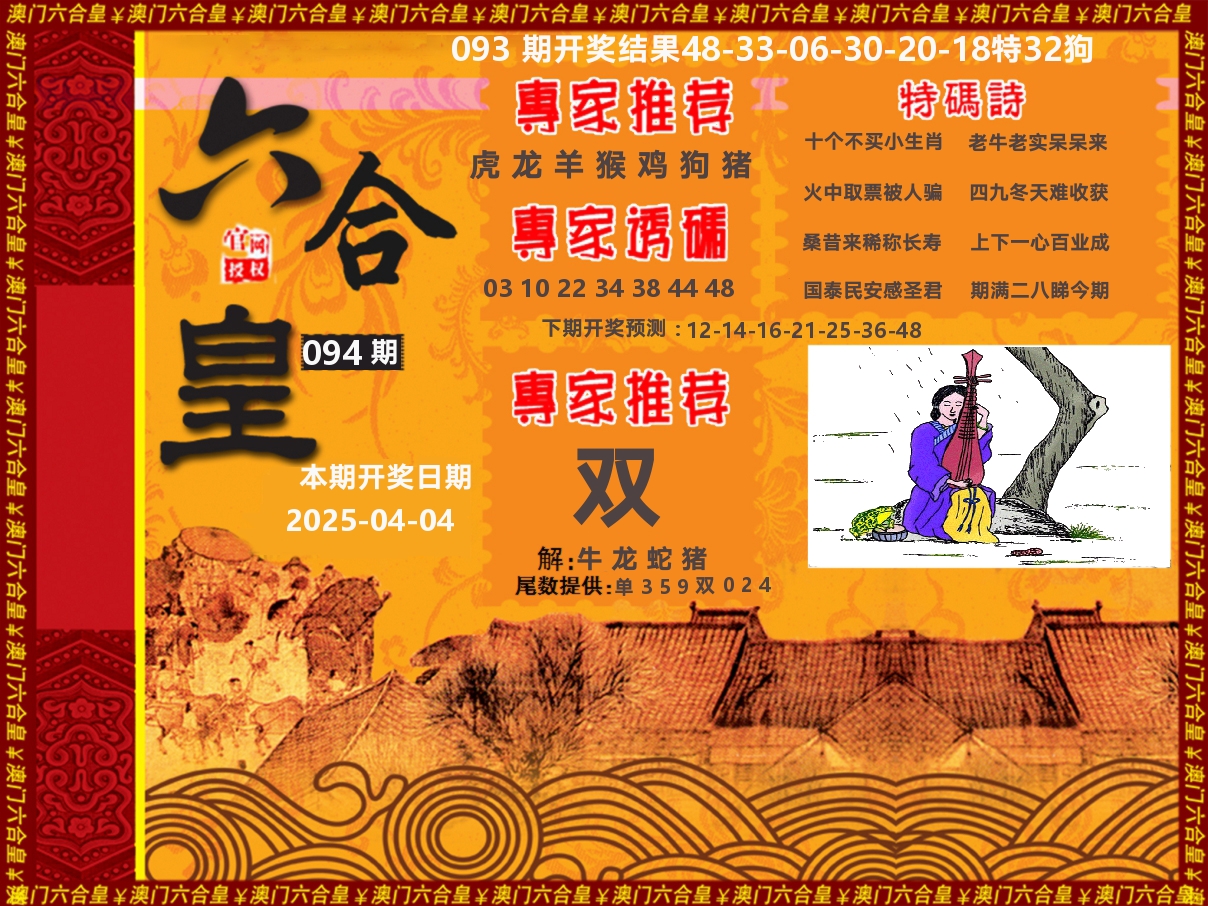 六合皇系列 第94期
