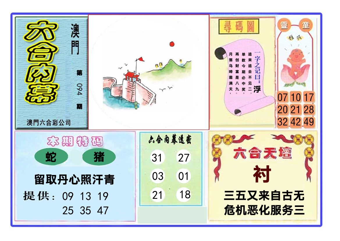 六合内幕 第94期