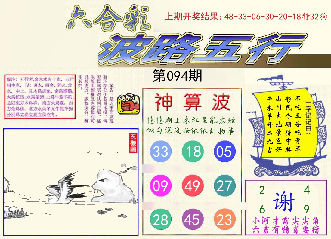 波路五行 第94期