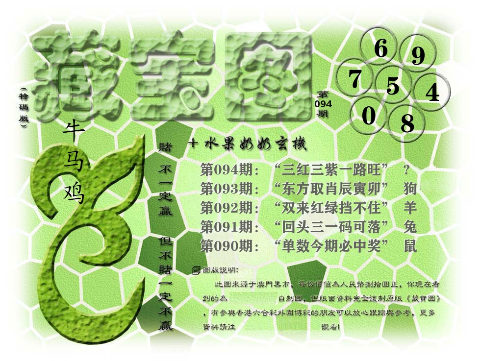 藏宝图奶奶玄机 第94期