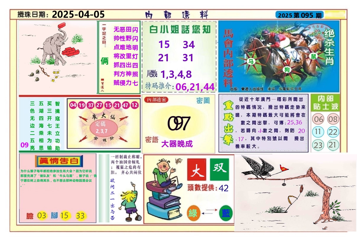 澳门内部透料A 第95期