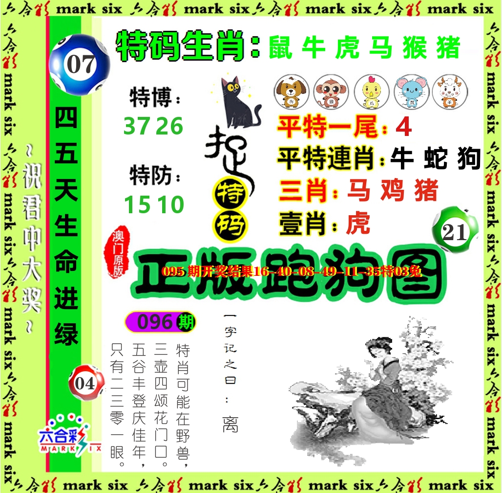正版跑狗图 第96期