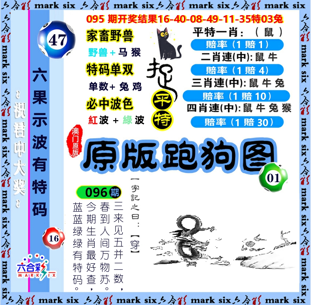原版跑狗图 第96期