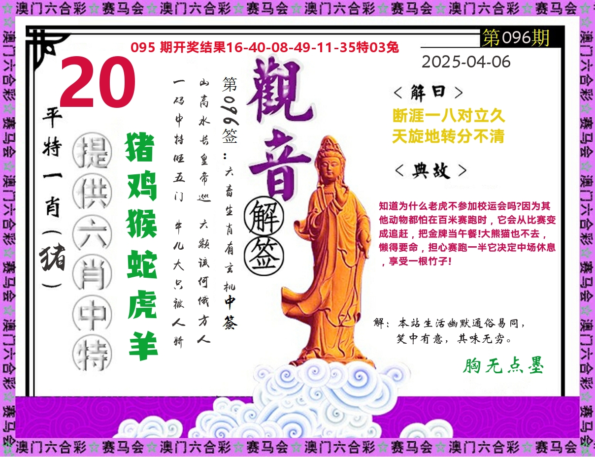 观音解签 第96期