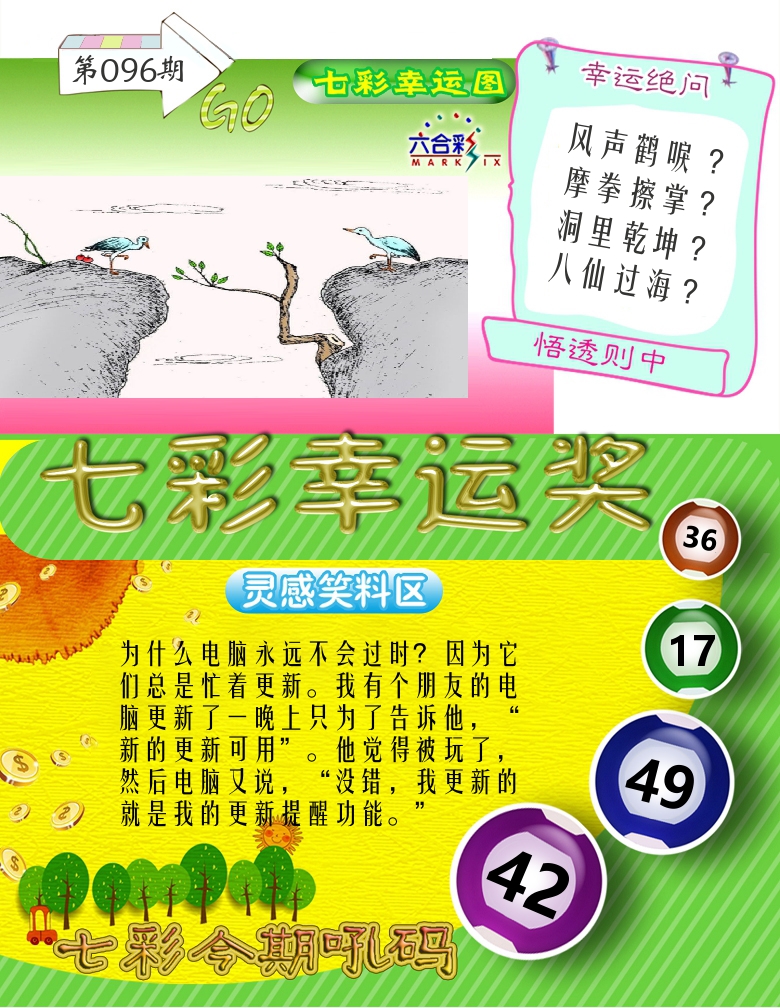 七彩幸运奖 第96期