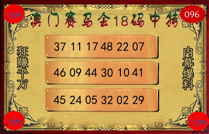 赛马会18码 第96期