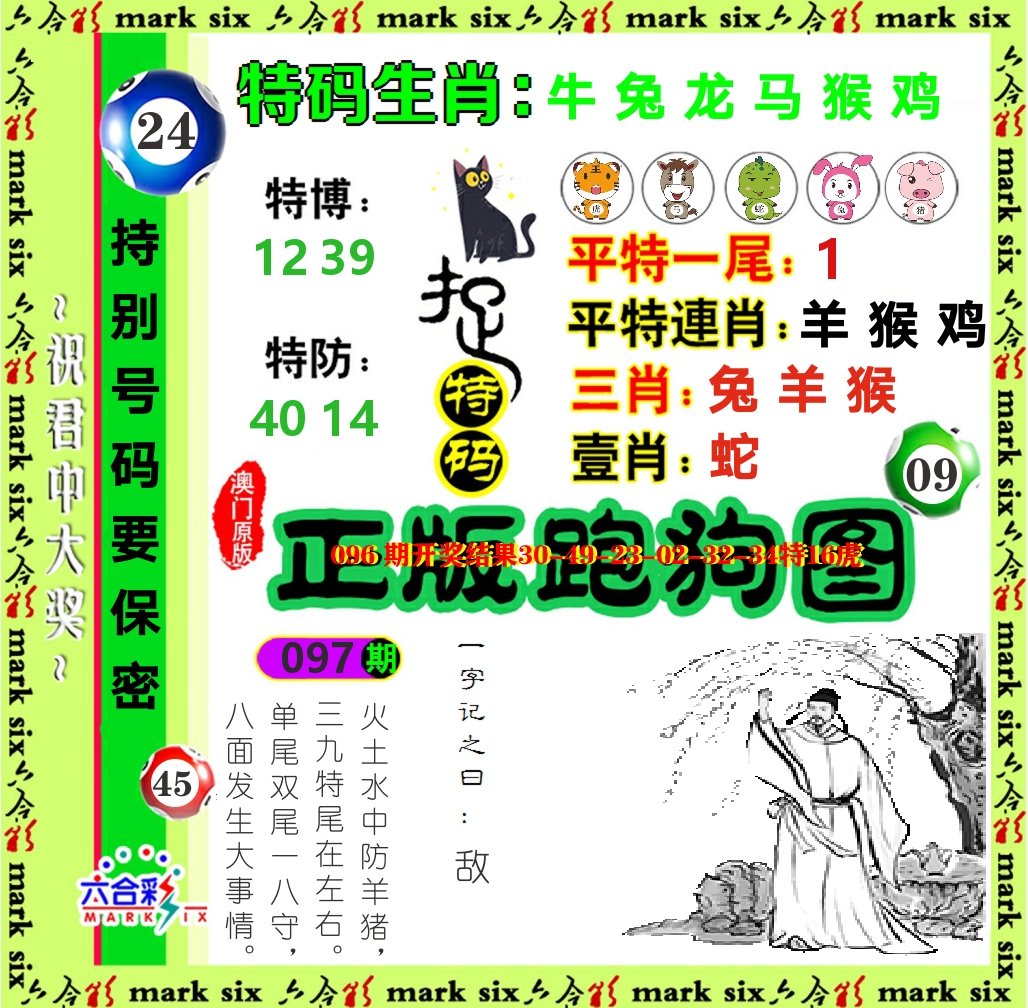 正版跑狗图 第97期
