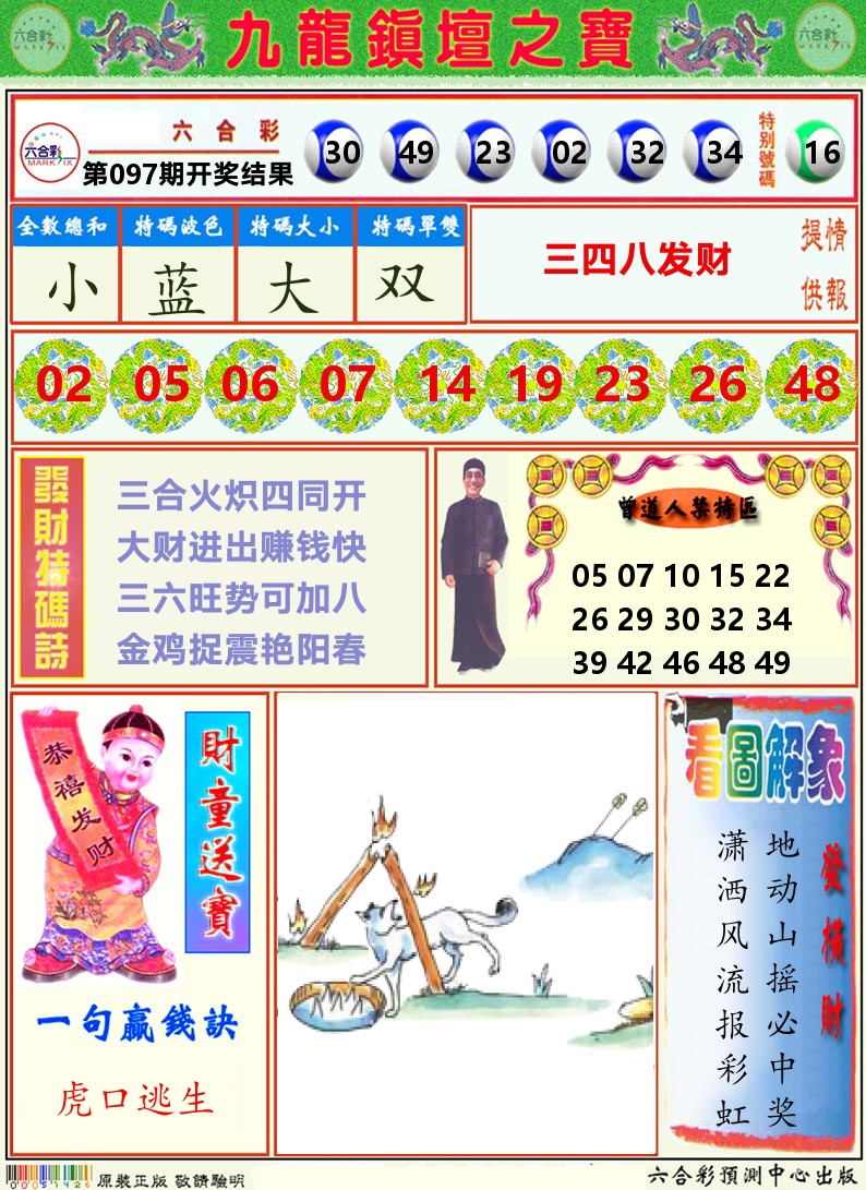 挂牌解特码A 第97期