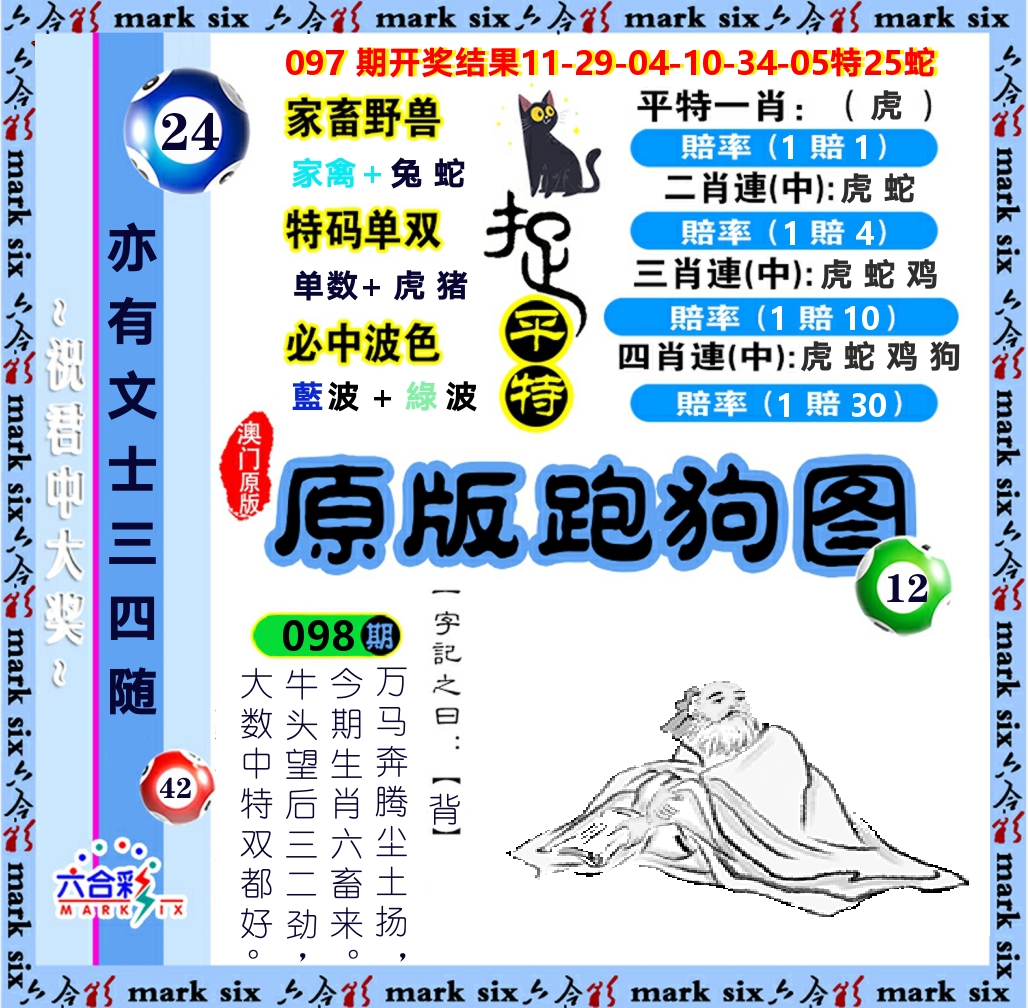 原版跑狗图 第98期
