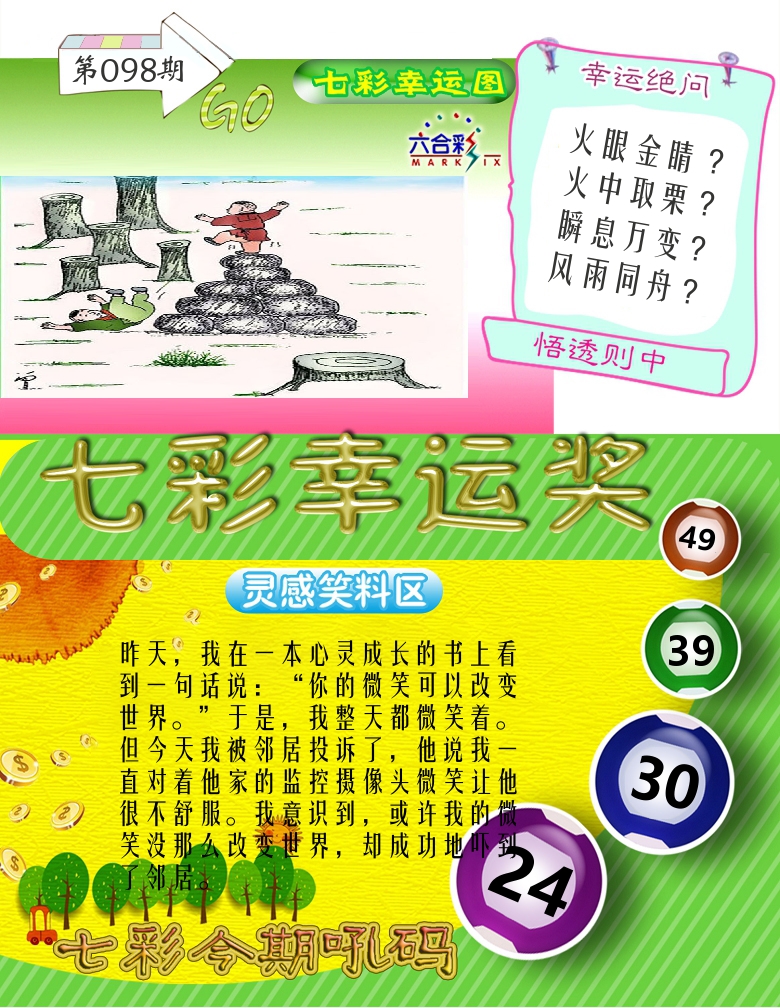 七彩幸运奖 第98期