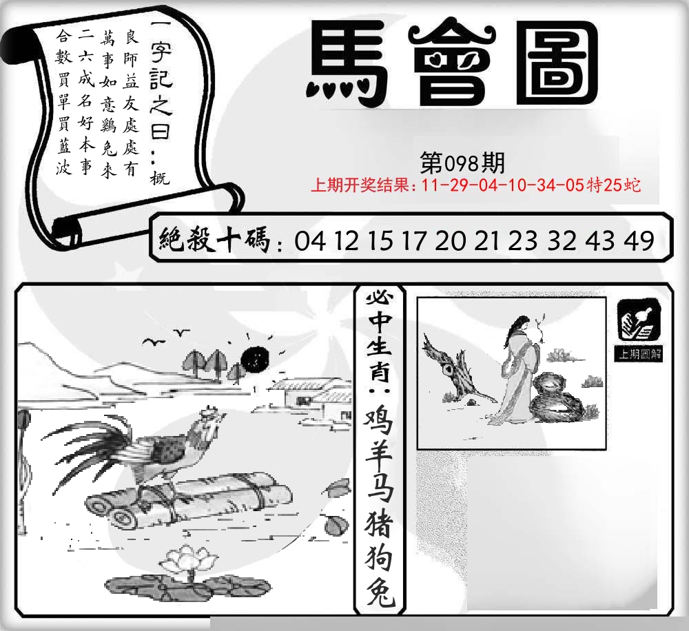 马会图 第98期