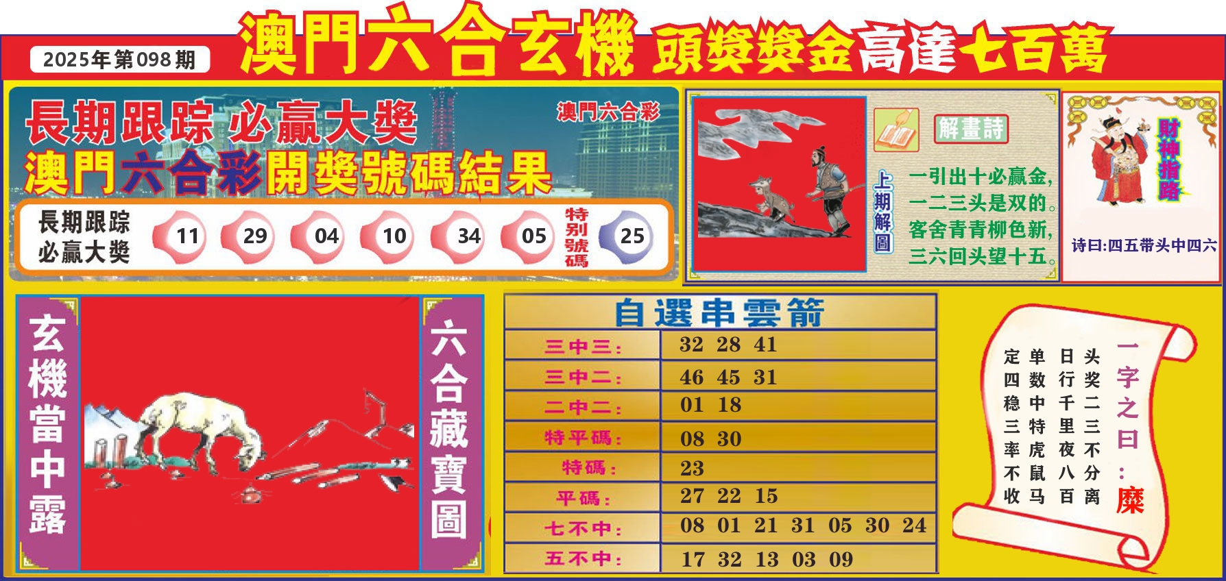 七星彩图C 第98期